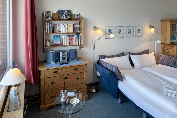 Wohnzimmer Haus Nordenlicht Ferienwohnung „Holm"