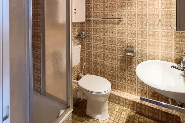 Badezimmer Haus Nordenlicht Ferienwohnung „Holm"