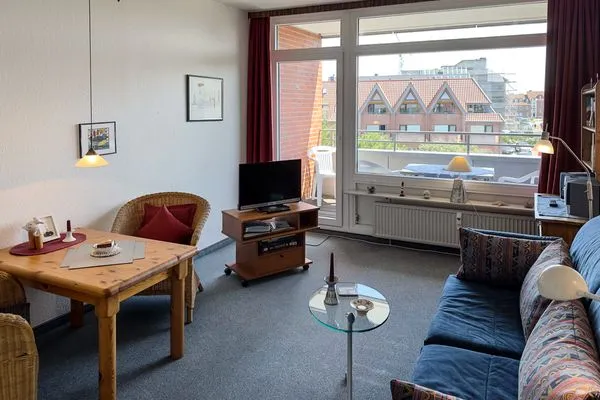 Wohnzimmer Haus Nordenlicht Ferienwohnung „Holm"
