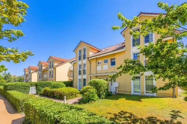 Fassade / Eingang  Ferienwohnung Seelenhafen mit Terrasse und nur 400 m zum Strand