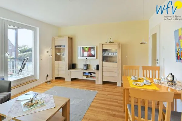 Wohnzimmer Haus Janine Ferienwohnung Strandburg