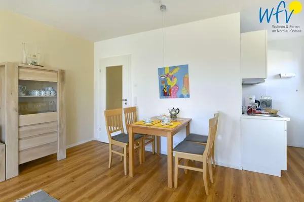 Essbereich Haus Janine Ferienwohnung Strandburg