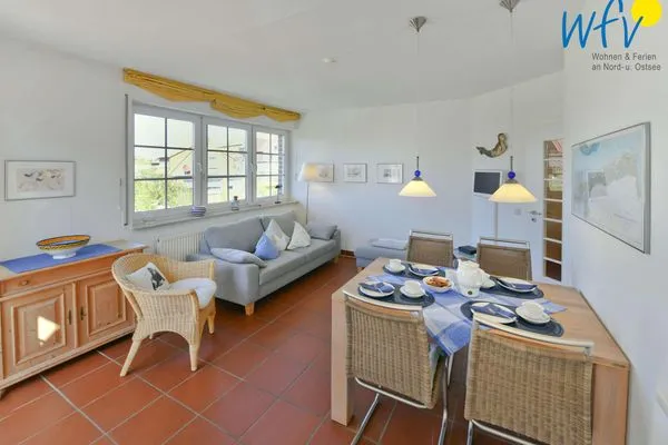 Wohnzimmer Luv und Lee Ferienwohnung Dornbusch