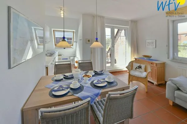 Essbereich Luv und Lee Ferienwohnung Dornbusch