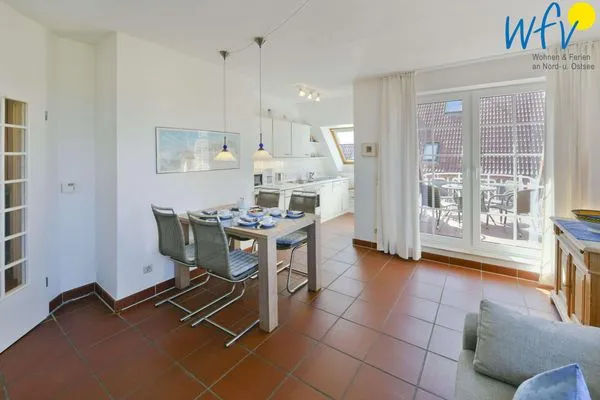 Wohnzimmer Luv und Lee Ferienwohnung Dornbusch