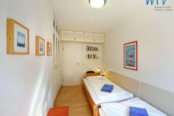 Schlafzimmer Luv und Lee Ferienwohnung Dornbusch