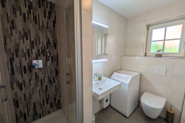  Windflüchter Born auf dem Darß - modernisiertes Bad mit ebenerdiger Dusche, WC, Waschmaschine, Waschbecken