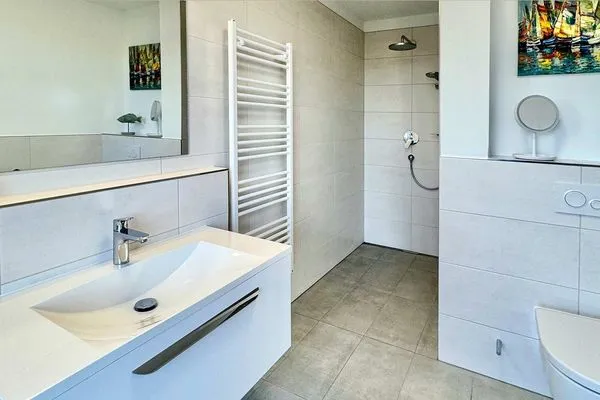 Badezimmer  Ferienwohnung Haffzauber