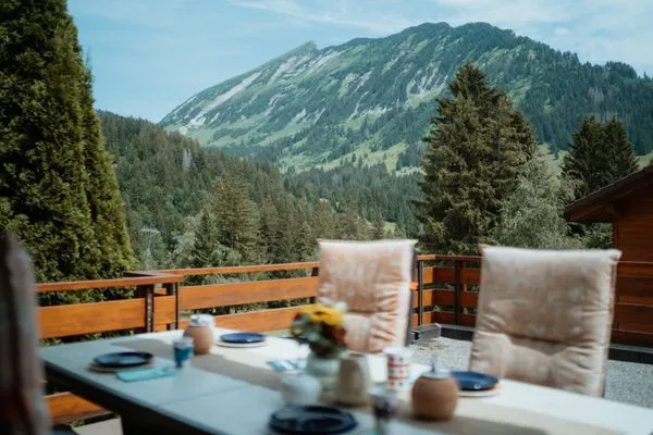 Terrasse  Ferienhaus Bergblick