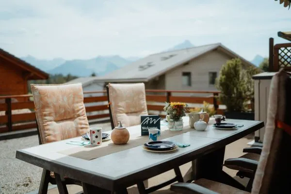 Terrasse  Ferienhaus Bergblick