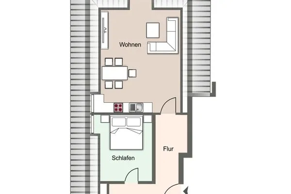 Nordseebude Küstenglück SPO Ording - Grundriss