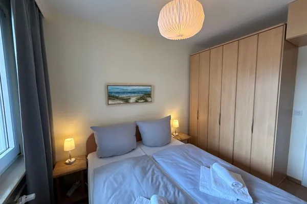 Schlafzimmer Ferienwohnung im Haus Nordland App.121