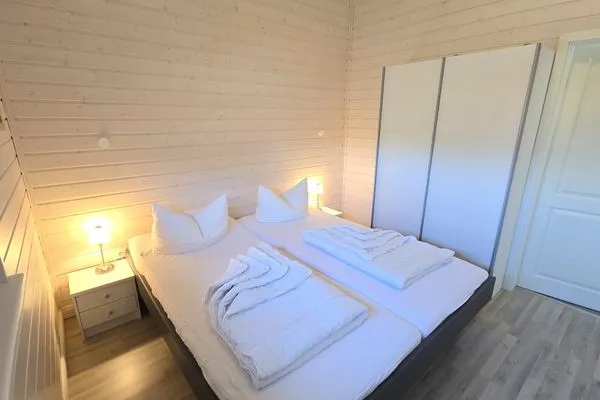 Schlafzimmer  Ferienhaus "Kiek Ut" im Ferienpark Holm an der Ostsee
