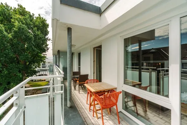 Ferienwohnung Deichkieker Aparthotel Zingst - Balkon  Deichkieker