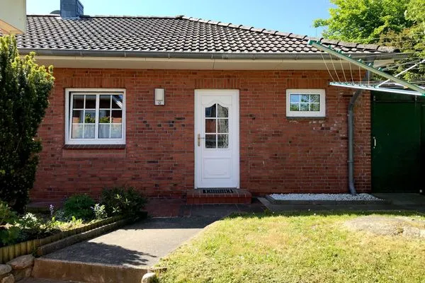 Eingang Bungalow Frisia 2 in Norddorf auf Amrum Haus Frisia Bungalow Frisia 2