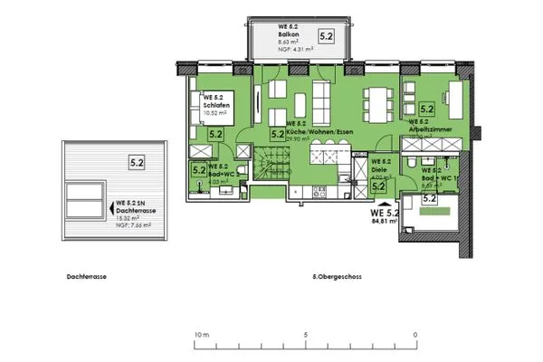 Grundriss  FeWo Malanya Dachterrasse in PRORA - 4.52