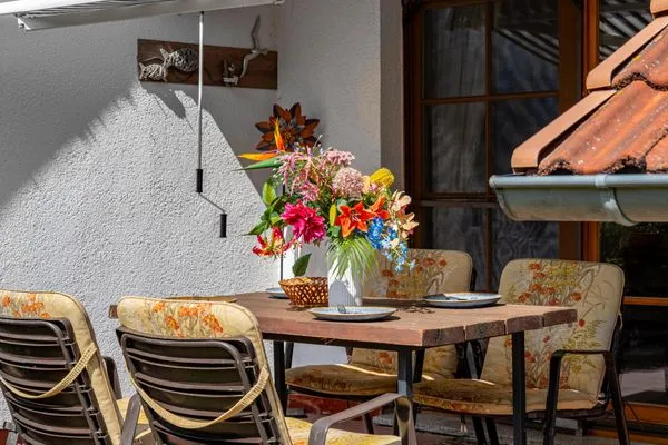 Große Terrasse Ferienpark Freesenbruch Reihenhaus 6 - Delfin