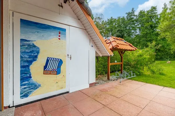 Schuppen für die Terrassenutensilien Ferienpark Freesenbruch Doppelhaushälfte 9a - Leuchtturm