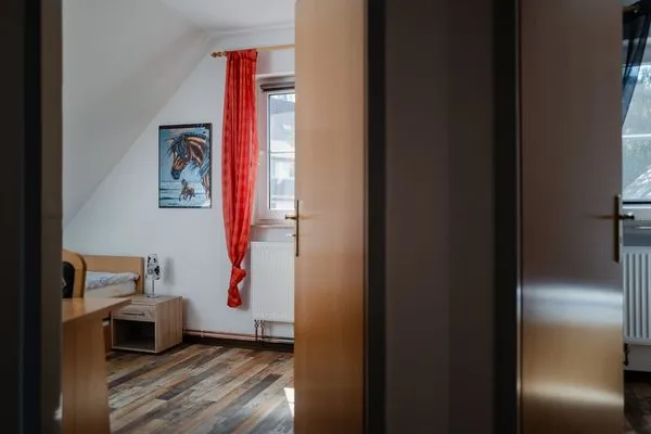 Schlafzimmer mit zwei Einzelbetten Am Deich Am Deich Haus 26
