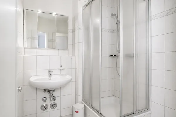 Badezimmer mit Dusche Residenz am Strand Wohnung 1-16