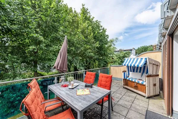 Terrasse  Kurpark Carré 25 Meeresglück