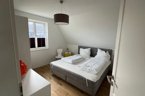 Schlafzimmer  Ferienwohnung Inselblick - bis Hiddensee und nach Mön