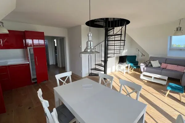 Wohnzimmer  Ferienwohnung Inselblick - bis Hiddensee und nach Mön