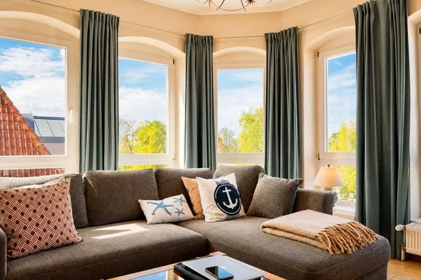 Wohnzimmer  Turmsuite Kühlungsborn