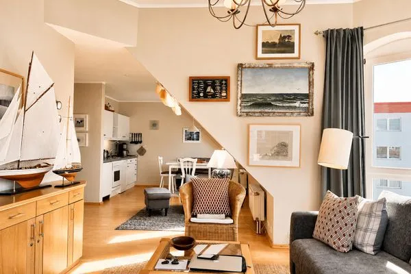Wohnzimmer  Turmsuite Kühlungsborn