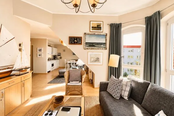 Wohnzimmer  Turmsuite Kühlungsborn