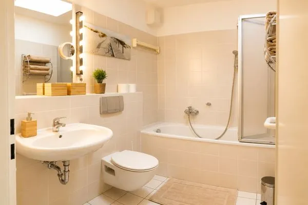 Badezimmer  Turmsuite Kühlungsborn