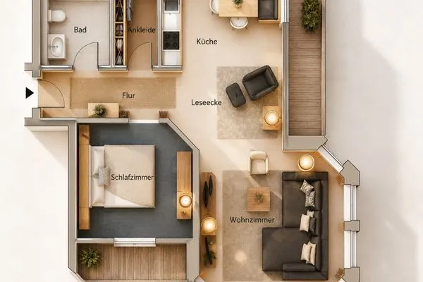 Grundriss  Turmsuite Kühlungsborn