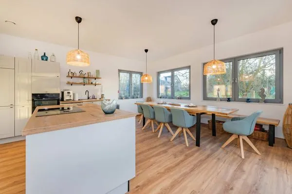 Küche / Küchenzeile  Ferienhaus "Haffhus" mit Balkon, Terrasse und 2 Bädern