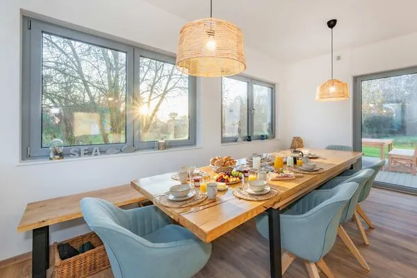 Küche / Küchenzeile  Ferienhaus "Haffhus" mit Balkon, Terrasse und 2 Bädern