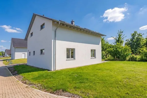 Fassade / Eingang  Ferienhaus "Haffhus" mit Balkon, Terrasse und 2 Bädern