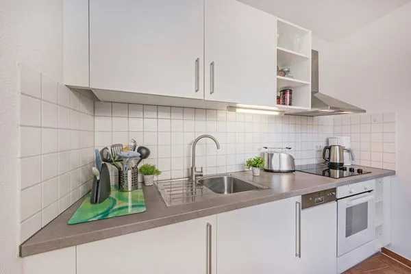 Küche / Küchenzeile  Ferienwohnung Kanten nur 500 Meter bis zum Strand mit Sonnenterrasse
