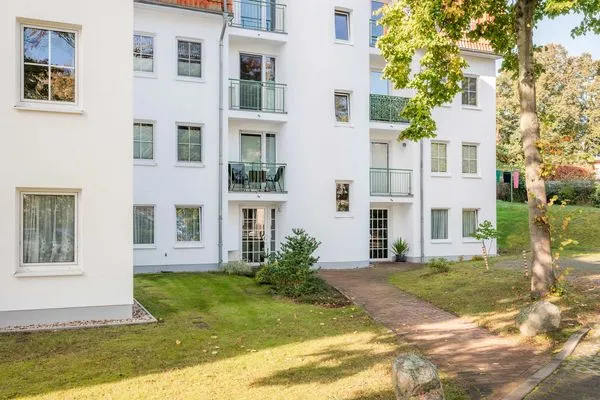 Fassade / Eingang  Ferienwohnung Lieblingseck nur 400 m zum Strand mit Balkon
