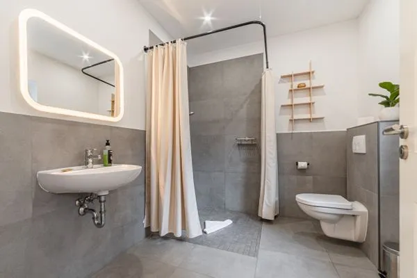 Badezimmer  Ferienwohnung Achterdeck Eckernförde