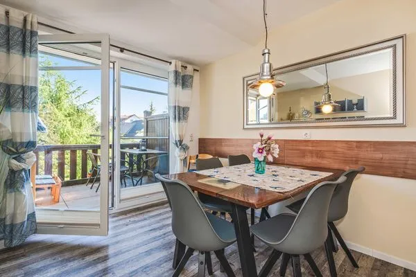 Küche / Küchenzeile  Ferienwohnung Inselzeit auf 2 Etagen mit Strandkorb und Balkon