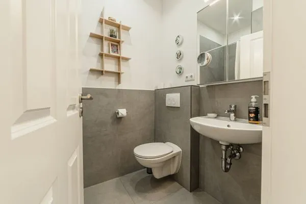 Badezimmer  Ferienwohnung Palstek Eckernförde