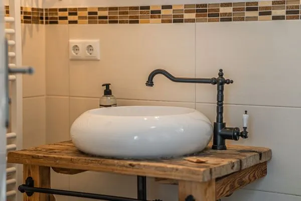 Badezimmer  Ferienwohnung Shabby-Chick Eckernförde