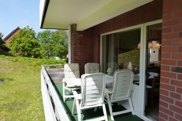 Balkon der Ferienwohnung Kreft in Wittdün auf Amrum Haus Seeadler Ferienwohnung *Kreft*