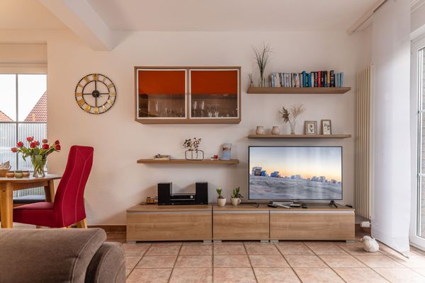  Ferienhaus Mühlenblick 50C Carolinensiel - Wohnzimmer