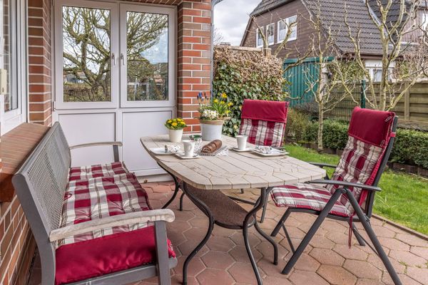  Ferienwohnung Gartenland C2 Carolinensiel - Terrasse