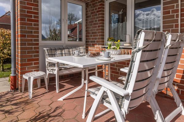  Ferienwohnung Gartenland C1 Carolinensiel - Terrasse
