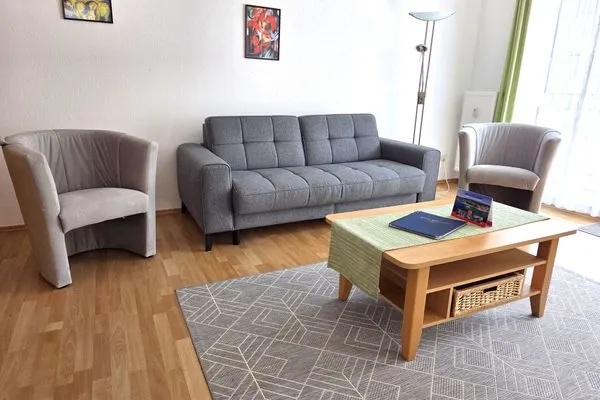 Wohnzimmer  Ferienwohnung Feuerstein - in Hafennähe