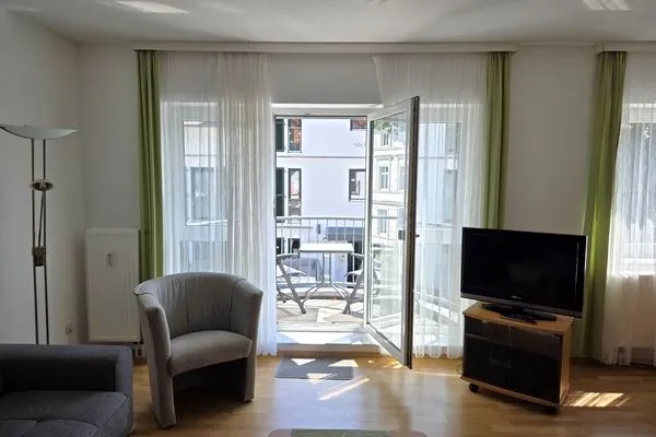 Wohnzimmer  Ferienwohnung Feuerstein - in Hafennähe
