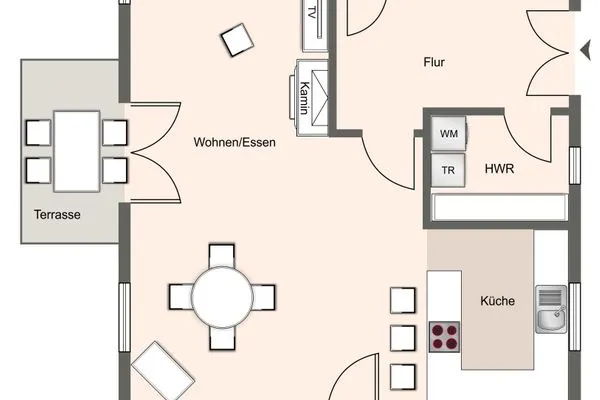 Reetdachhaus Wynhüs Reetdachhaus Wynhüs SPO Ording - Grundriss