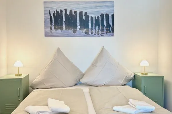  Ferienwohnung Inselwohnung Lindau Insel - Schlafzimmer - Doppelbett