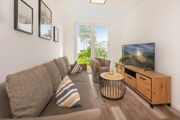 Hauptansicht  Ferienwohnung Haffkoje Fitness, Sauna und Kinderspielbereich